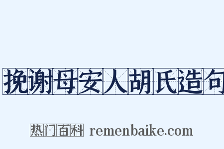 挽谢母安人胡氏造句是什么意思的图片